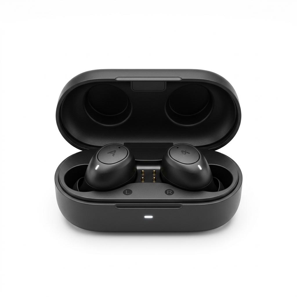 boAt Airdopes 141 ANC TWS Earbuds (42H Playtime) boAt Airdopes 141 ANC Wireless Earbuds in black charging case