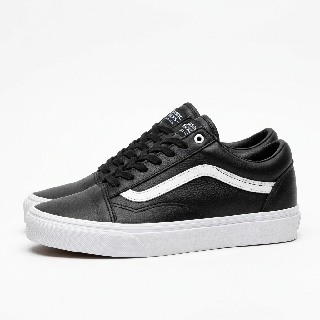 Puma men black and white smash v2 classic low-top leather sneakers
