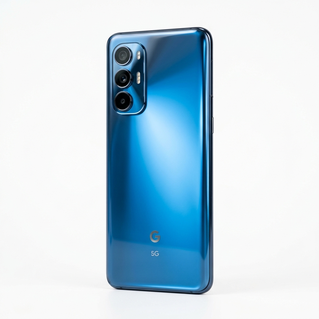 Samsung Galaxy M34 5G waterfall blue smartphone with triple camera